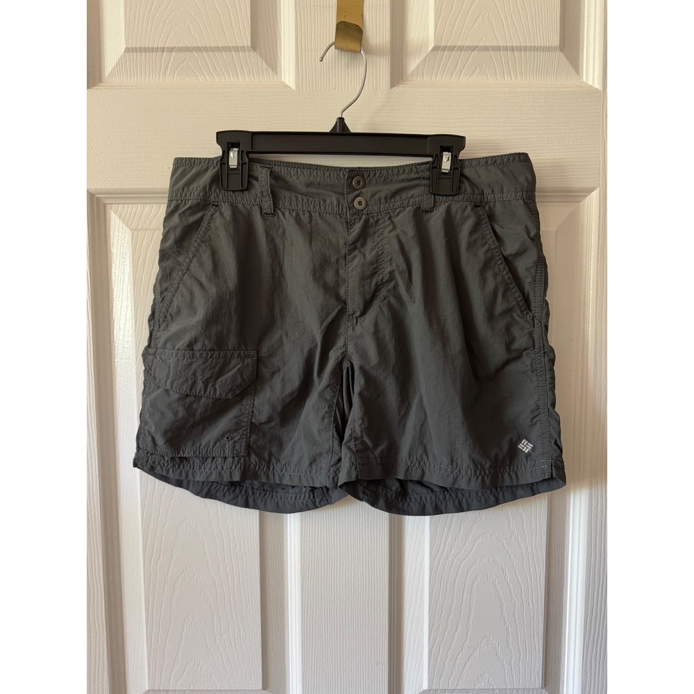 Columbia Hiking Shorts Womens 6 Dark Gray Omni-Shade Cargo Outdoor 112AL4005